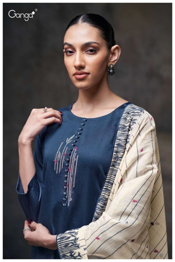 My Fashion Road Ganga Fashion Meher Fancy Cotton Satin Suit | S3709 – A