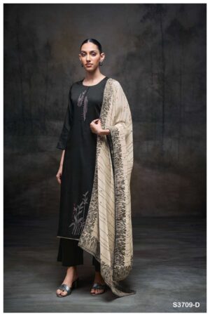 My Fashion Road Ganga Fashion Meher Fancy Cotton Satin Suit | S3709 – D