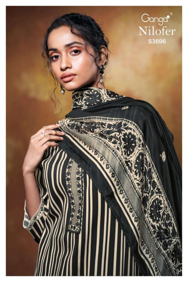 My Fashion Road Ganga Fashion Nilofer Fancy Cotton Satin Suit | S3696 – C