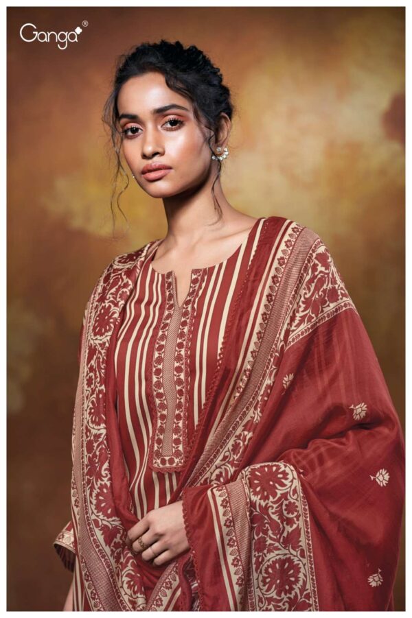 My Fashion Road Ganga Fashion Nilofer Fancy Cotton Satin Suit | S3696 – B