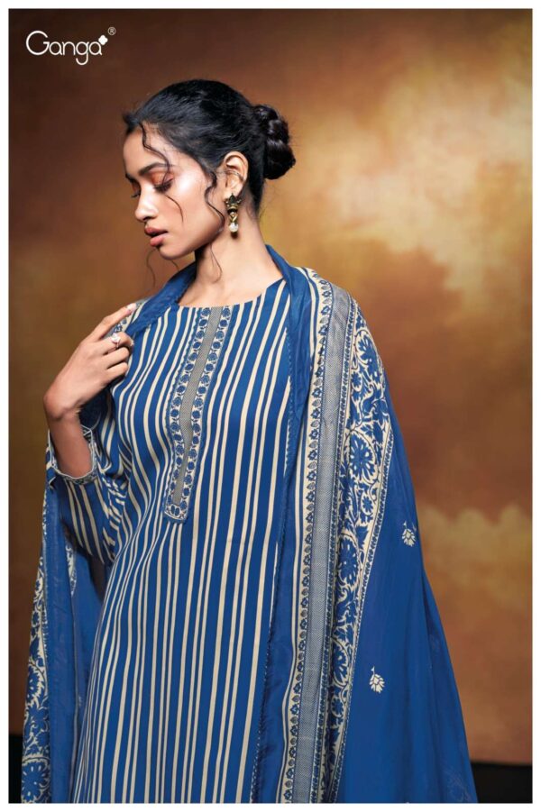 My Fashion Road Ganga Fashion Nilofer Fancy Cotton Satin Suit | S3696 – D