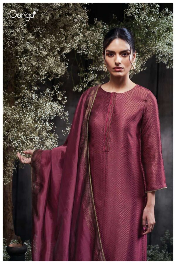 My Fashion Road Ganga Fashion Osenna Party Wear Style Jacquard Suit | S3503 – B