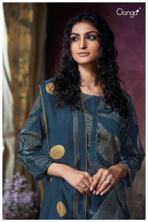 My Fashion Road Ganga Fashion Preska Cotton Satin Premium Design Suit | S3747 – C