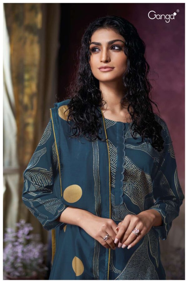 My Fashion Road Ganga Fashion Preska Cotton Satin Premium Design Suit | S3747 – C
