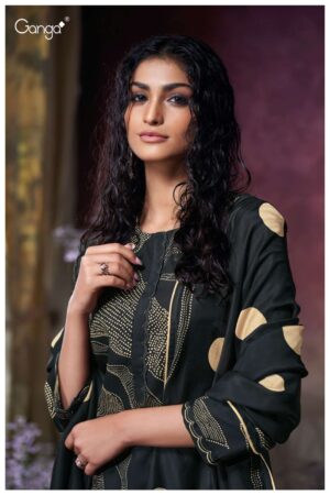 My Fashion Road Ganga Fashion Preska Cotton Satin Premium Design Suit | S3747 – A