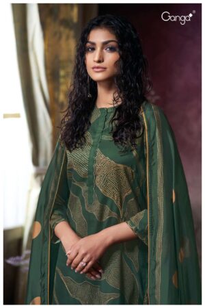 My Fashion Road Ganga Fashion Preska Cotton Satin Premium Design Suit | S3747 – B