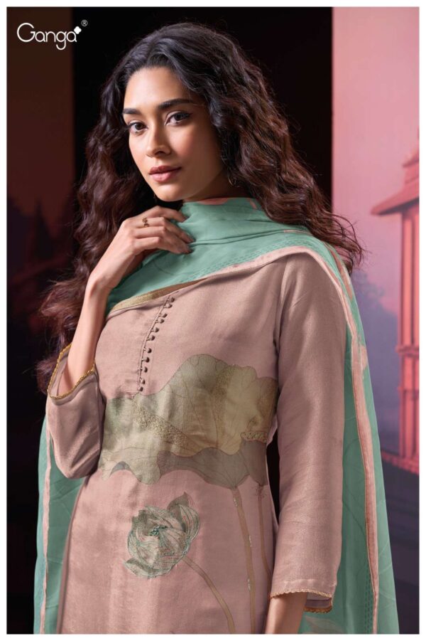 My Fashion Road Ganga Fashion Shein Exclusive Bemberg Silk Suit | S3022 – C