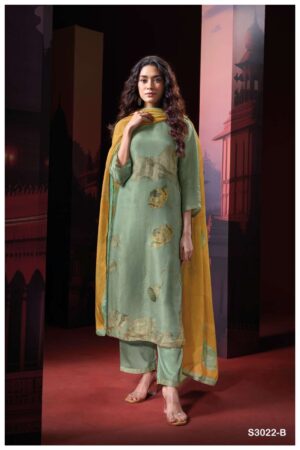 My Fashion Road Ganga Fashion Shein Exclusive Bemberg Silk Suit | S3022 – B