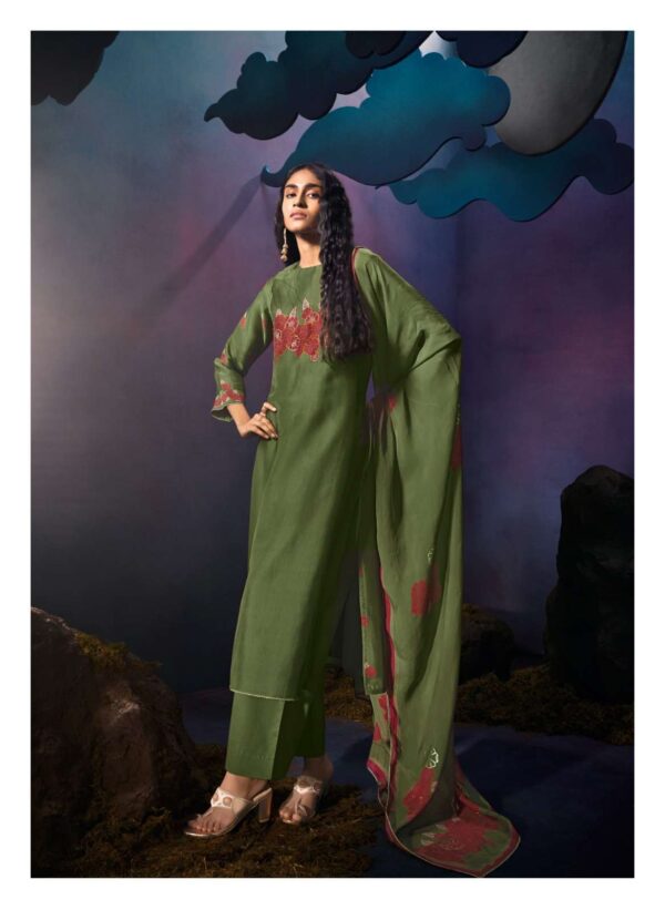 My Fashion Road Ganga Fashion Tarang Premium Designer Bemberg Silk Suit | C2185