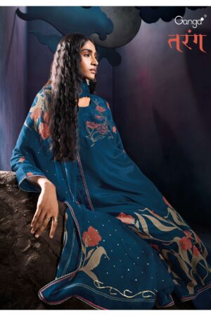 My Fashion Road Ganga Fashion Tarang Premium Designer Bemberg Silk Suit | C2187