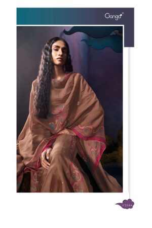 My Fashion Road Ganga Fashion Tarang Premium Designer Bemberg Silk Suit | C2184