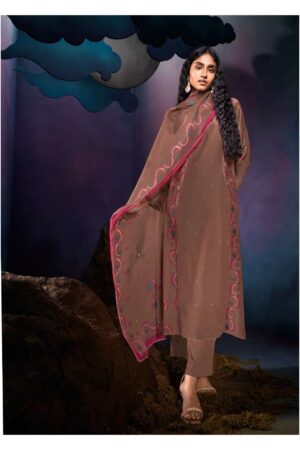 My Fashion Road Ganga Fashion Tarang Premium Designer Bemberg Silk Suit | C2184