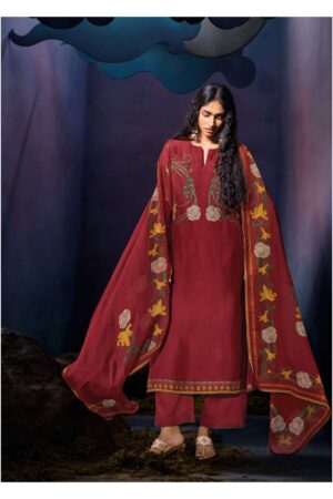 My Fashion Road Ganga Fashion Tarang Premium Designer Bemberg Silk Suit | C2188