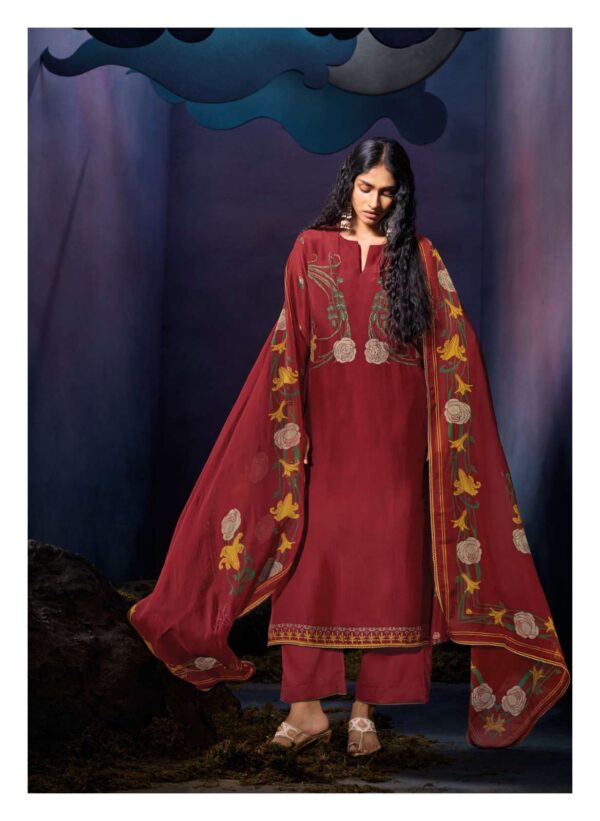 My Fashion Road Ganga Fashion Tarang Premium Designer Bemberg Silk Suit | C2188