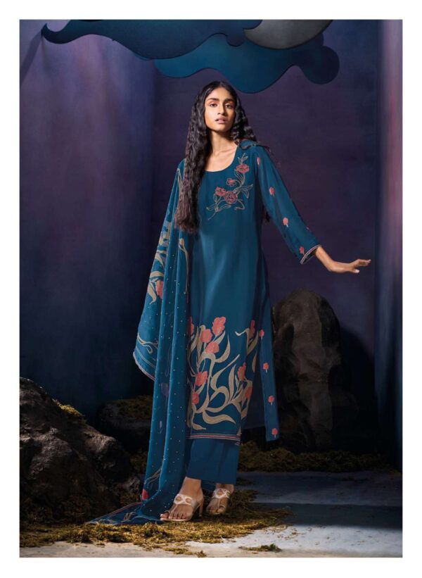 My Fashion Road Ganga Fashion Tarang Premium Designer Bemberg Silk Suit | C2187