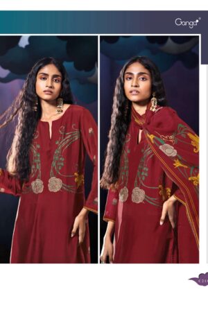 My Fashion Road Ganga Fashion Tarang Premium Designer Bemberg Silk Suit | C2188