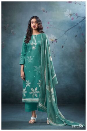 My Fashion Road Ganga Fashion Ulani Fancy Cotton Satin Suit | S3702 – D