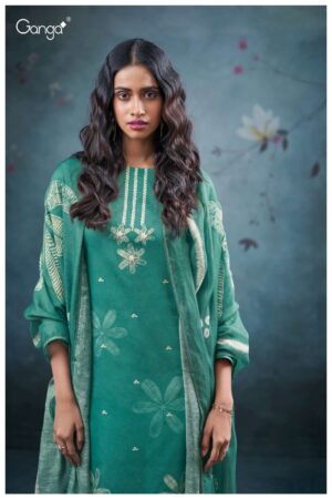 My Fashion Road Ganga Fashion Ulani Fancy Cotton Satin Suit | S3702 – D