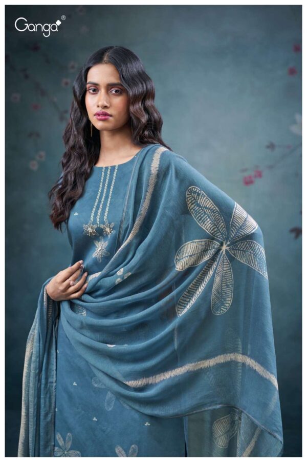 My Fashion Road Ganga Fashion Ulani Fancy Cotton Satin Suit | S3702 – A