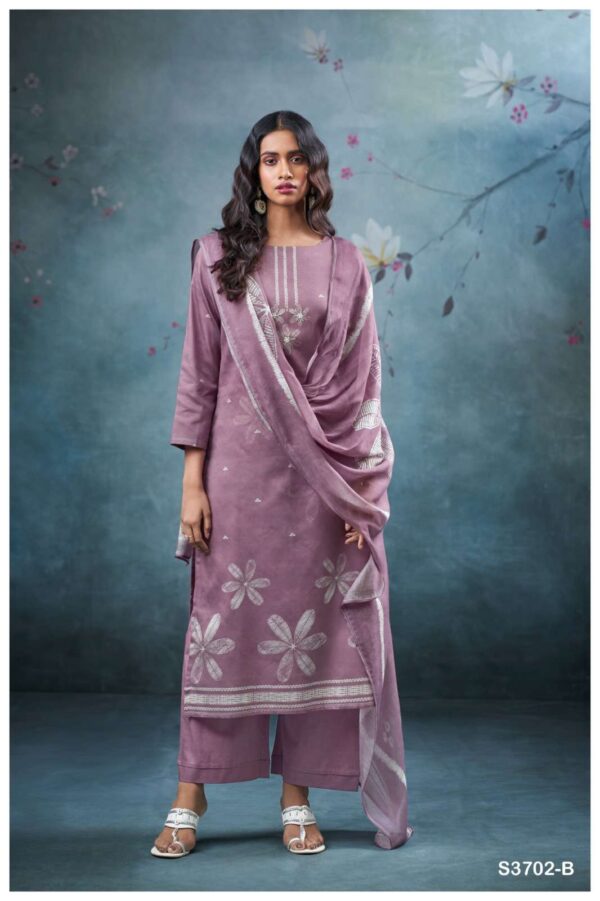 My Fashion Road Ganga Fashion Ulani Fancy Cotton Satin Suit | S3702 – B