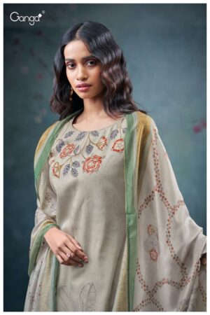 My Fashion Road Ganga Fashion Winter Fancy Cotton Satin Suit | S3714 – D