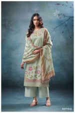 My Fashion Road Ganga Fashion Winter Fancy Cotton Satin Suit | S3714 – C My Fashion Road Ganga Fashion Winter Fancy Cotton Satin Suit | S3714 – C
