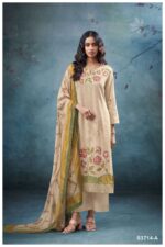 My Fashion Road Ganga Fashion Winter Fancy Cotton Satin Suit | S3714 – A