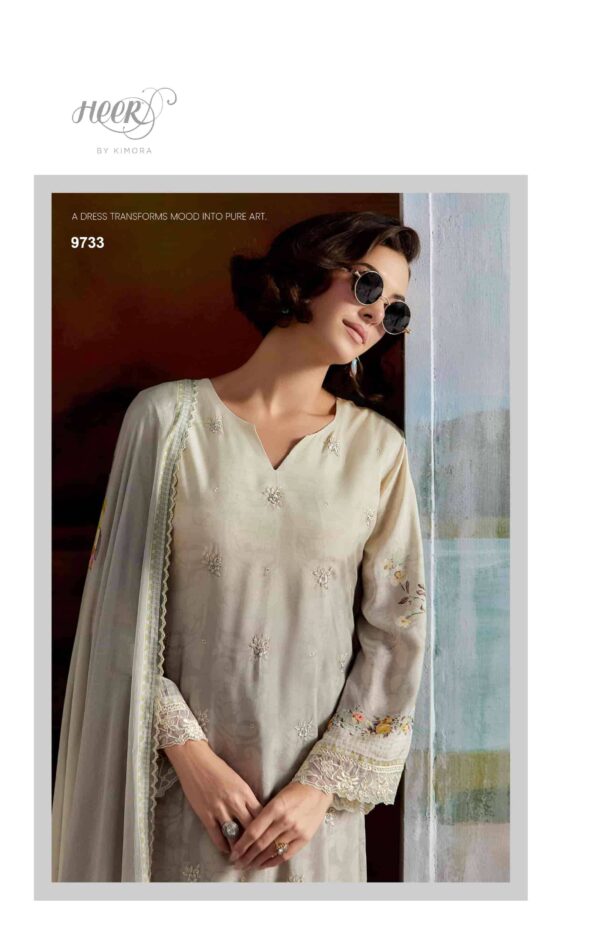 My Fashion Road Kimora Heer Aashiqi Exclusive Pure Muslin Suit | 9733