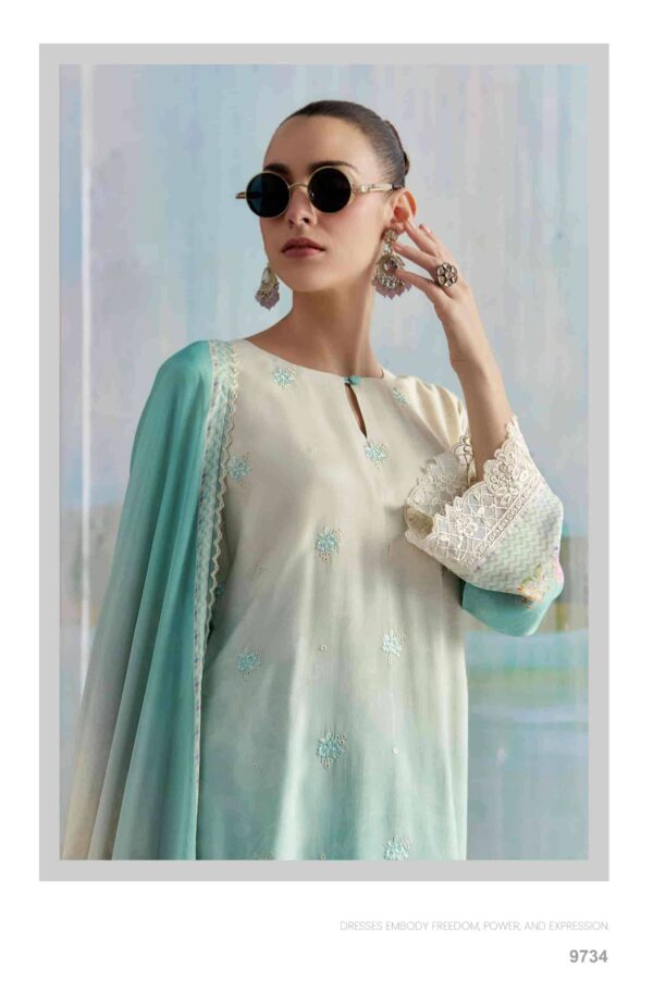 My Fashion Road Kimora Heer Aashiqi Exclusive Pure Muslin Suit | 9734