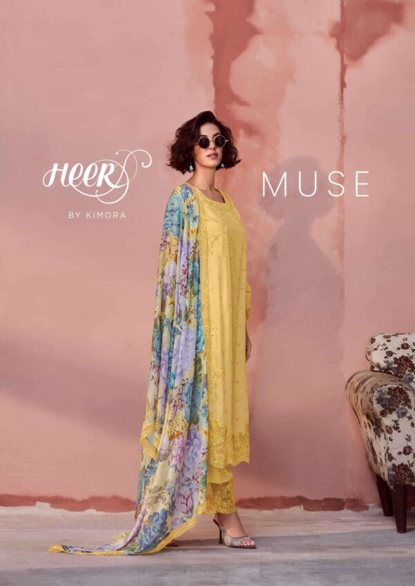 My Fashion Road Kimora Heer Muse Pure Muslin Designer Ladies Suit | 9723