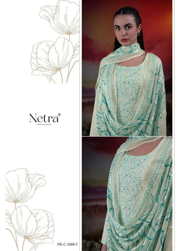 My Fashion Road Netra Tiya Digital Printed Fancy Linen Suit | NE-C 1068 F