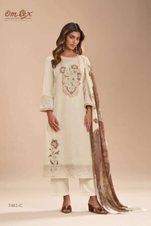 My Fashion Road Omtex Hina Designer Cotton Silk Branded Suit | 7461 – C