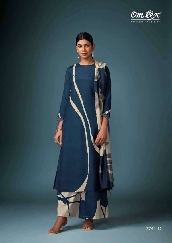 My Fashion Road Omtex Kavach Digital Printed Fancy Silk Ladies Suit | 7741 – D