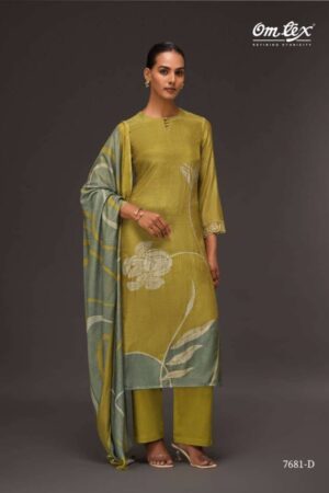 My Fashion Road Omtex Modern Edge Digital Printed Fancy Silk Ladies Suit | 7681 – D