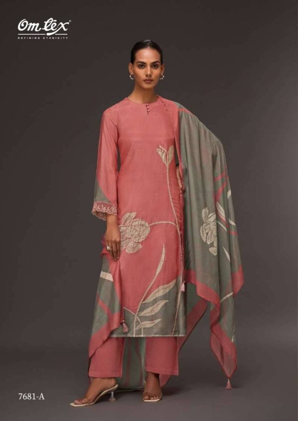 My Fashion Road Omtex Modern Edge Digital Printed Fancy Silk Ladies Suit | 7681 – A