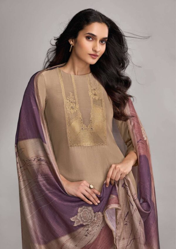 My Fashion Road Omtex Nazakat Nova Designer Muslin Jacquard Suit | 7831 – C