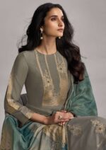 My Fashion Road Omtex Nazakat Nova Designer Muslin Jacquard Suit | 7831 – D