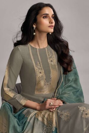 My Fashion Road Omtex Nazakat Nova Designer Muslin Jacquard Suit | 7831 – D
