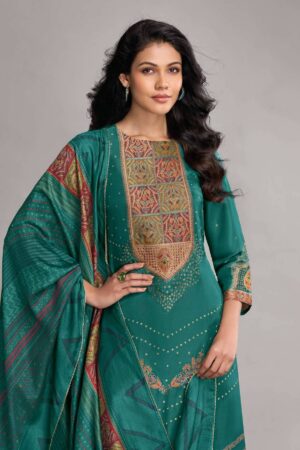 My Fashion Road Omtex Pehnawa Designer Jacquard Silk Suit | 7751 – B