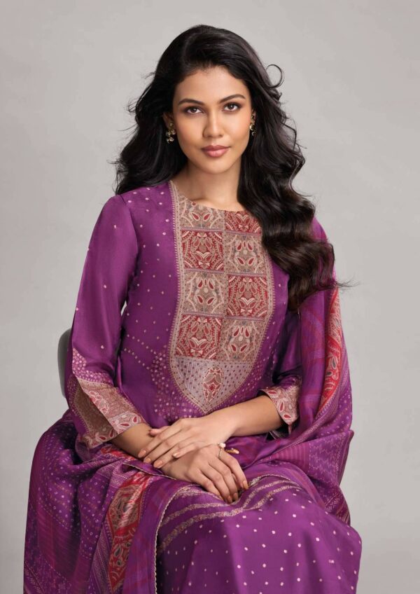 My Fashion Road Omtex Pehnawa Designer Jacquard Silk Suit | 7751 – D