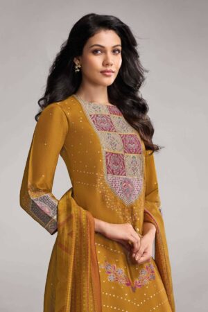 My Fashion Road Omtex Pehnawa Designer Jacquard Silk Suit | 7751 – C