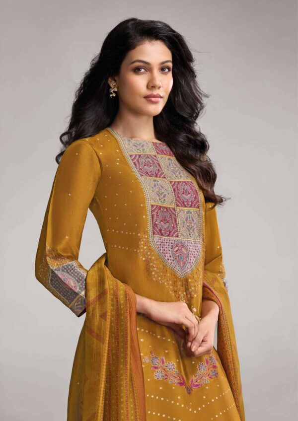My Fashion Road Omtex Pehnawa Designer Jacquard Silk Suit | 7751 – C