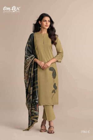 My Fashion Road Omtex Sanskriti Style Unstitch Designer Cotton Suit | 7781 – C