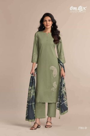 My Fashion Road Omtex Sanskriti Style Unstitch Designer Cotton Suit | 7781 – D