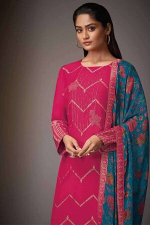 My Fashion Road Omtex Tahira Designer Jacquard Muslin Suit | 6661 – A