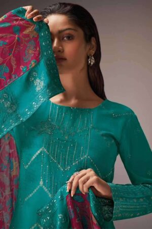 My Fashion Road Omtex Tahira Designer Jacquard Muslin Suit | 6661 – B