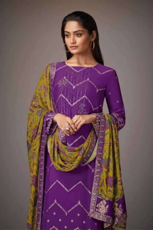 My Fashion Road Omtex Tahira Designer Jacquard Muslin Suit | 6661 – D