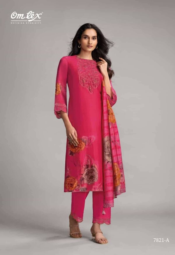 My Fashion Road Omtex Tassel Tales Exclusive Designer Silk Suit | 7821 – A