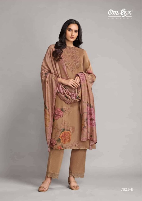 My Fashion Road Omtex Tassel Tales Exclusive Designer Silk Suit | 7821 – B