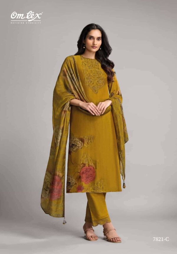 My Fashion Road Omtex Tassel Tales Exclusive Designer Silk Suit | 7821 – C